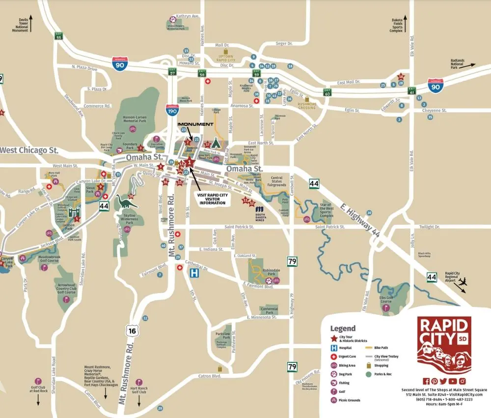 Map of Rapid City, South Dakota