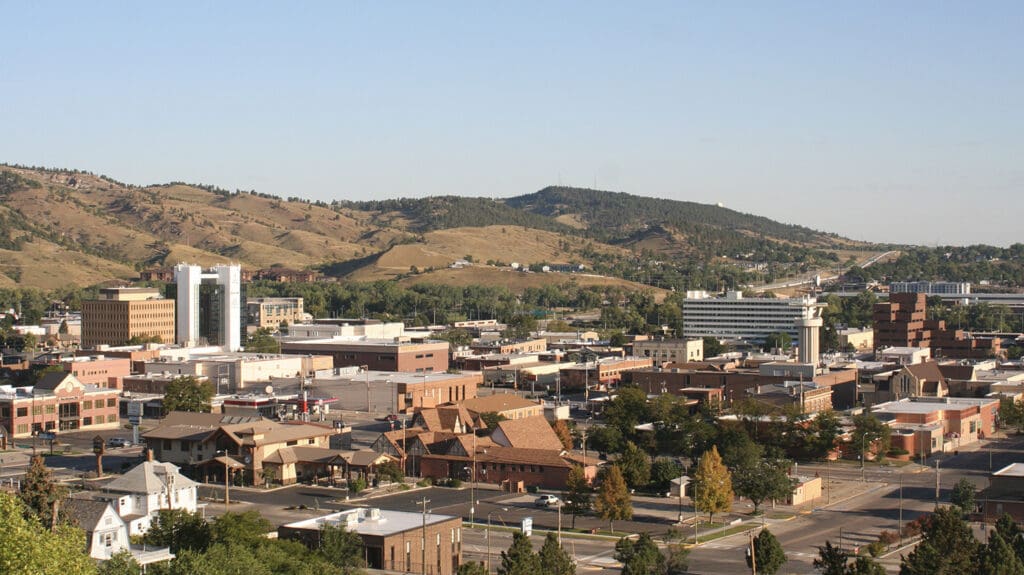 Rapid City Skyline by WeaponizingArchitecture via Wikimedia Commons CC BY-SA 4.0